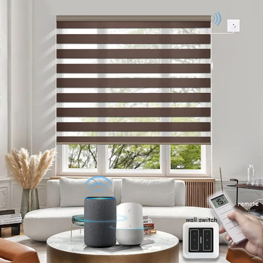 Store Zèbre Occultant – Stores Verticaux de Rêve Double Couche – Rideau Jour Nuit Moderne pour Porte-Fenêtre et Fenêtre Française – Prêt-à-Poser Personnalisé