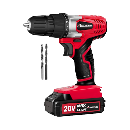 Perceuse sans Fil XFH 20V avec Batterie Lithium – Mandrin sans Cle 3/8 Pouces – Moteur Brushless Haute Efficacite – Kit Complet avec Chargeur et Meches